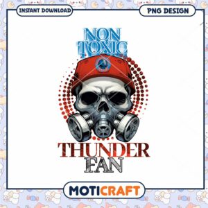 Non Toxic Thunder Fan Skull Design PNG Instant Download