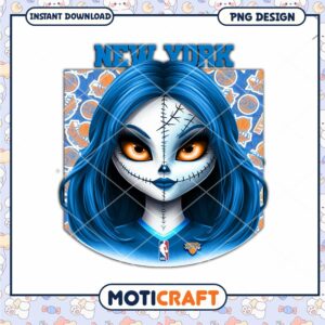 New York NBA Ghost Girl PNG Digital Download Art Design