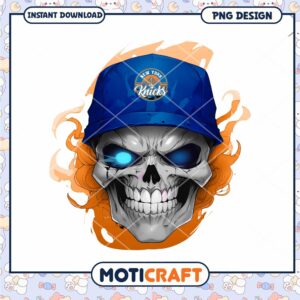 New York Knicks Skull Hat PNG Graphic Downloadable Design New York Knicks Skull Hat PNG Graphic Downloadable Design