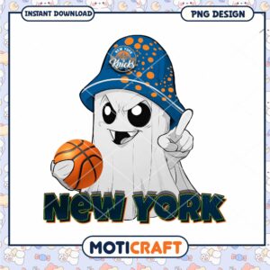 New York Knicks Ghost Basketball PNG Download Design