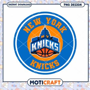 New York Knicks Basketball Logo PNG Instant Download Design