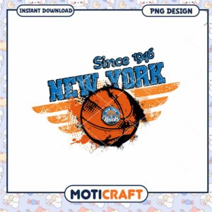 New York Knicks Basketball Design Instant Download PNG File