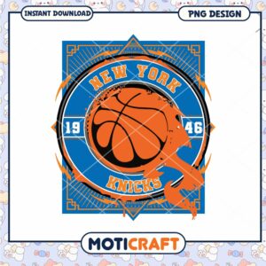 New York Knicks Basketball Logo PNG Design Instant Download