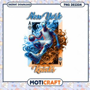 New York Knicks Basketball Art PNG Design Instant Download