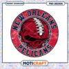 New Orleans Pelicans Skull Football PNG Graphic Design