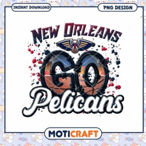 New Orleans Pelicans Go Design Instant Download PNG File