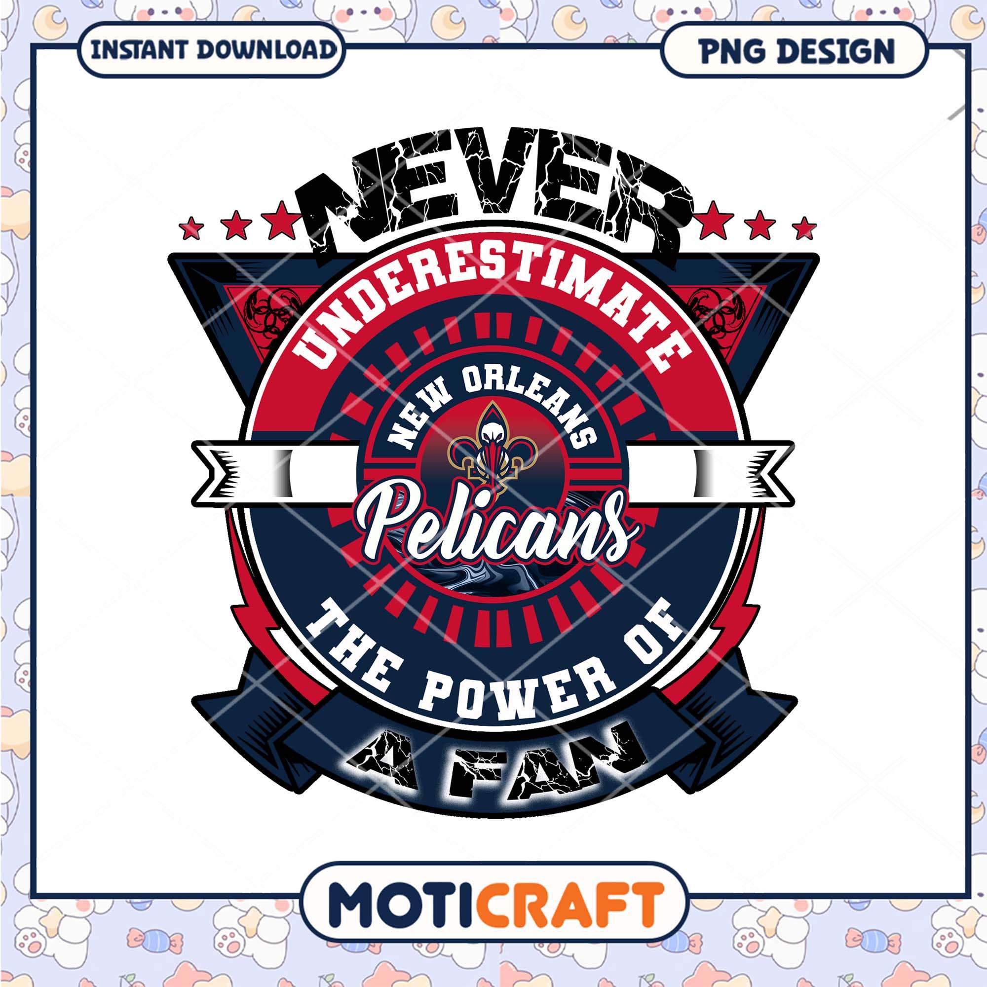 New Orleans Pelicans Fan PNG Design New Orleans Pelicans Fan PNG Design