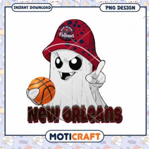 New Orleans Pelicans Ghost Basketball PNG Design Download New Orleans Pelicans Ghost Basketball PNG Design Download