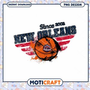 New Orleans Pelicans Basketball Design since 2002 PNG File New Orleans Pelicans Basketball Design since 2002 PNG File