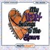 My Heart Belongs to the Spurs Basketball PNG Design Download