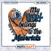 My Heart Belongs to the Mavericks Basketball PNG Design