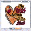 My Heart Belongs to the Heat Basketball PNG Design Download 2 My Heart Belongs to the Heat Basketball PNG Design Download