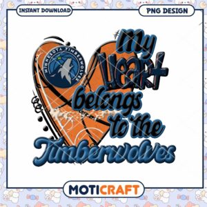 My Heart Belongs Minnesota Timberwolves PNG
