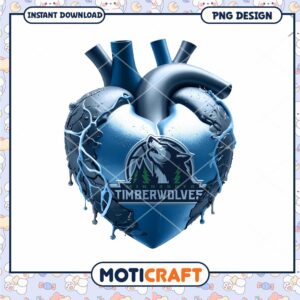 Minnesota Timberwolves Heart PNG Design Instant Download Minnesota Timberwolves Heart PNG Design Instant Download