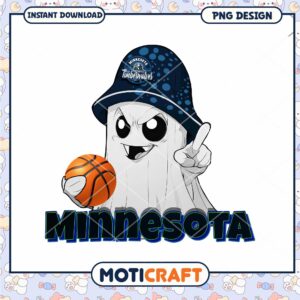 Minnesota Timberwolves Ghost Basketball PNG Design Download