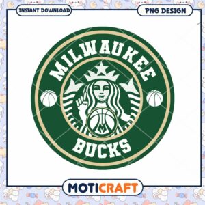 Milwaukee Bucks Starbucks PNG Design