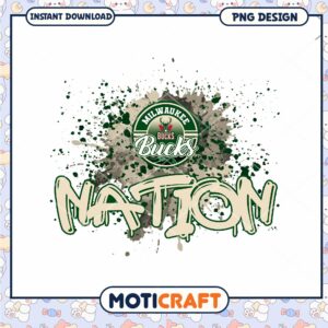 Milwaukee Bucks Nation PNG Design Instant Download Art