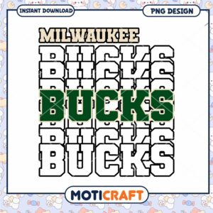 Milwaukee Bucks PNG Design for Instant Download Art