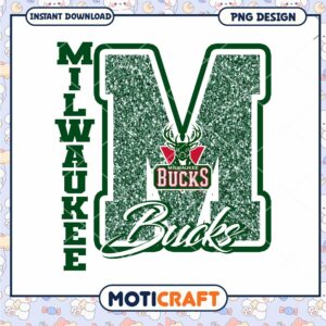 Milwaukee Bucks Glitter M PNG Design Milwaukee Bucks Glitter M PNG Design