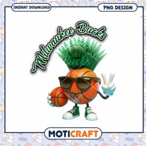 Milwaukee Bucks Fun Basketball PNG Graphic for Downloads