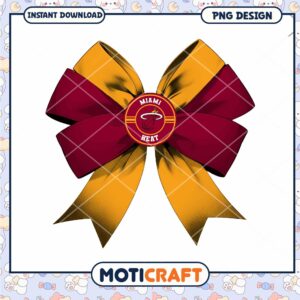 Miami Heat Team Bow Design Instant Download PNG File