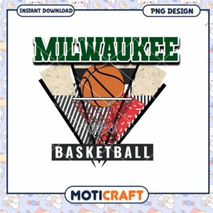 Milwaukee Basketball PNG Design