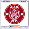 Miami Heat Starbucks PNG Design