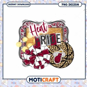 Miami Heat Pride Basketball PNG Design Instant Download Art