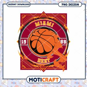 Miami Heat Basketball PNG Design