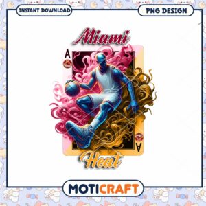 Miami Heat Basketball Art PNG Downloadable Design Image