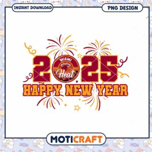 Miami Heat 2025 PNG Happy New Year