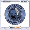 Memphis Grizzlies Skull PNG Design 1 Memphis Grizzlies Skull PNG Design