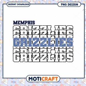 Memphis Grizzlies PNG Design Instant Download