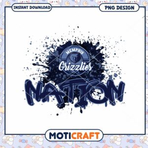 Memphis Grizzlies Nation PNG Design