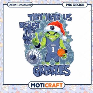 Memphis Grizzlies Holiday Grinch PNG Digital Design Download