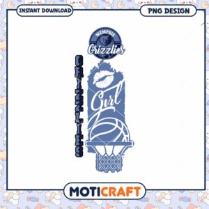 Memphis Grizzlies Girl PNG Design