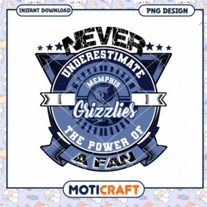 Memphis Grizzlies Fan Power PNG Design