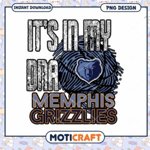 Memphis Grizzlies DNA Graphic Design Instant Download PNG
