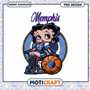 Memphis Grizzlies Betty Boop PNG