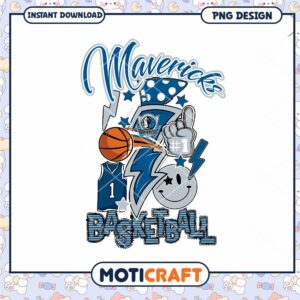 Mavericks Basketball PNG Design for Instant Download Fun