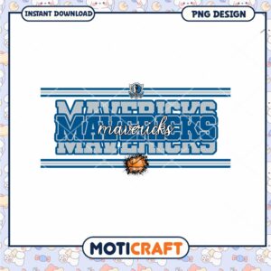 Mavericks Basketball Team PNG Design Instant Download Art