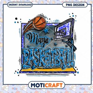 Magic Basketball PNG Design Instant Download