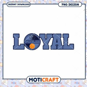 Loyal Grizzlies Basketball PNG Design Instant Download