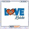 Love My Knicks Basketball PNG Design Instant Download Art