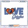 Love My Grizzlies Bear Heart PNG Design for Instant Download