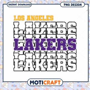 Los Angeles Lakers PNG Design Instant Download