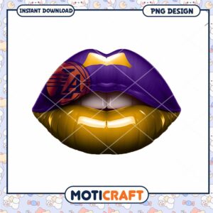Los Angeles Lakers Lip Art PNG Design Instant Download