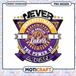 Los Angeles Lakers Fan Power PNG Design