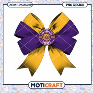 Los Angeles Lakers Bow Design Instant Download PNG File