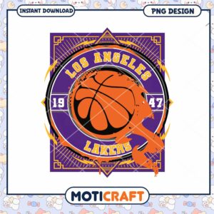 Los Angeles Lakers Basketball PNG Instant Download Design